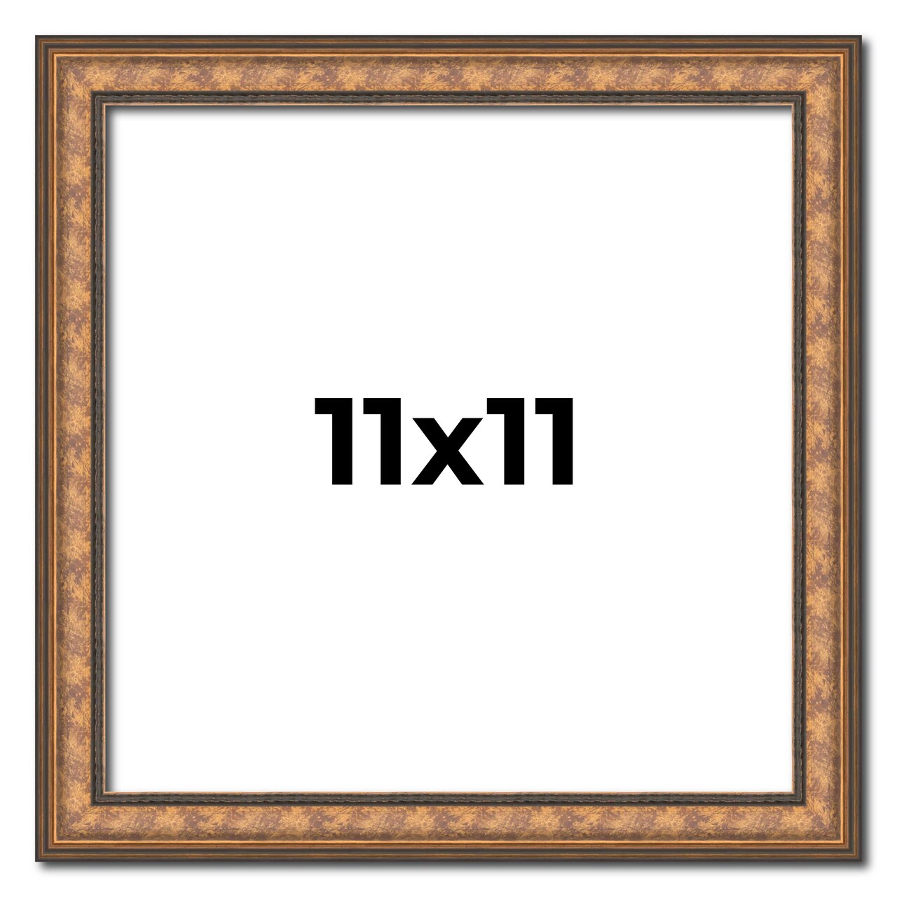 Square Slim Profile Gold Picture Frame - UV Acrylic, Foam Board Backing, Hanging Hardware